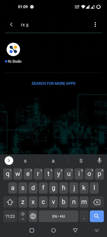 Installed Rx Studio app on mobile